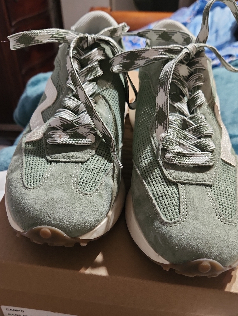 Steve Madden Olive Green Suede Mesh Athletic Sneakers